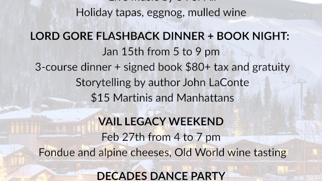 Top it at 140 characters, ending with a period:

Manor Vail Lodge celebrates 60th anniversary with a 2025 lineup: Ugly Sweater Party, Lord Gore Glass, Vail Weekend, Decades Dance, Jazz, and more.